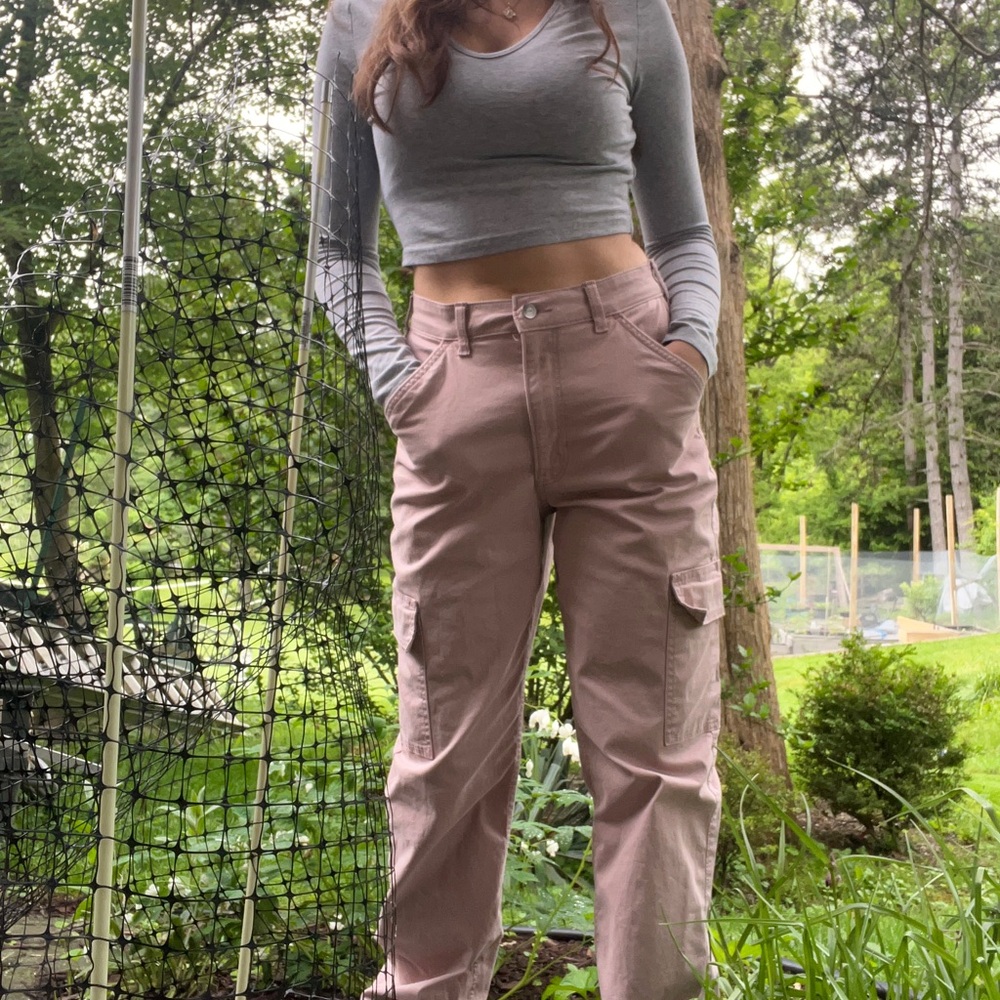 Ultra High Rise Pink Dad Pants from Hollister